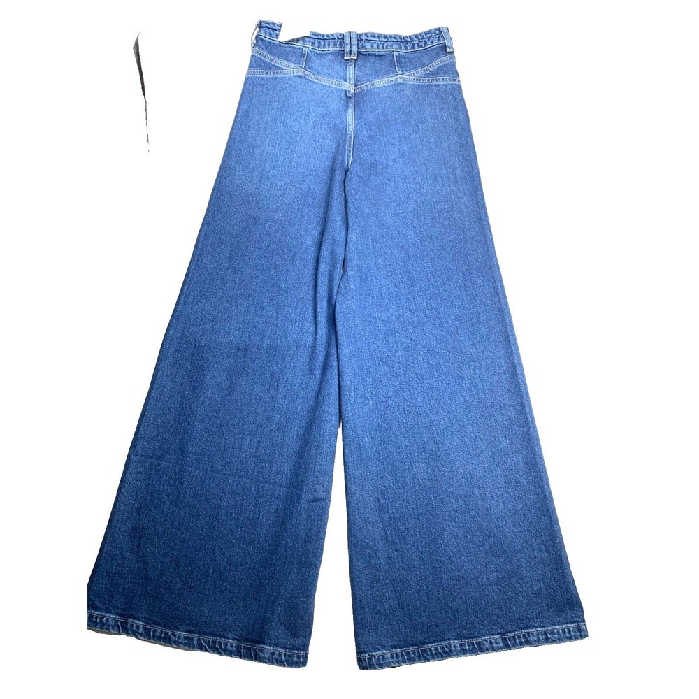 Free People We The Free Kellee High Rise Palazzo Jeans Blue NWT 30 - Picture 12 of 12